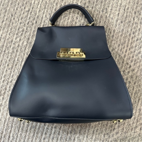 ZAC POSEN Navy Blue Eartha Top Handle Bag, NWOT! - Picture 11 of 15